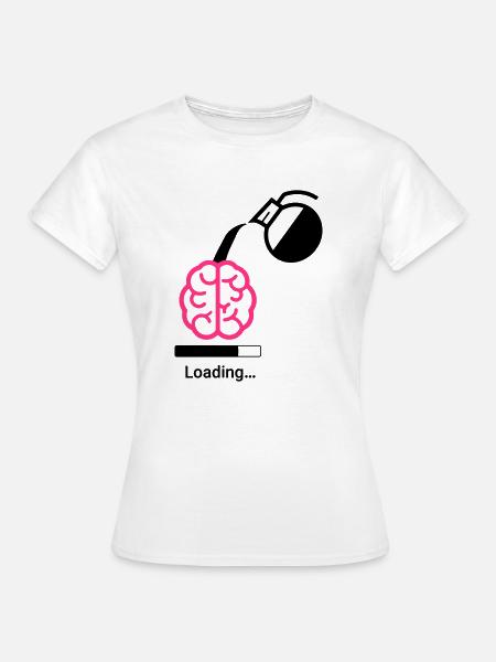 Kaffee Ladestatus - Frauen T-Shirt - Weiß