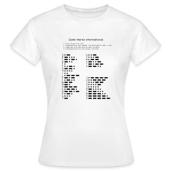 Morse code - Women's T-Shirt - white - Front - AI Model Female 172 dark (172cm)