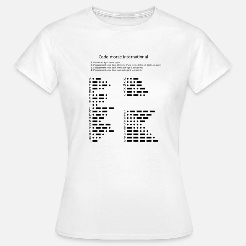 Morse code - Women's T-Shirt - white