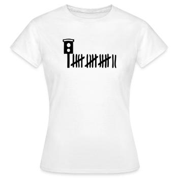 Tueur de radar - T-shirt Femme - blanc - Devant - AI Model Female 172 dark (172cm)