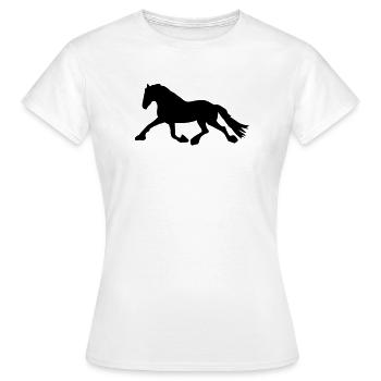 Cheval de course - T-shirt Femme - blanc - Devant - AI Model Female 172 dark (172cm)