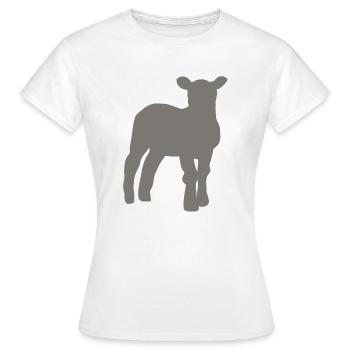 agneau - T-shirt Femme - blanc - Devant - AI Model Female 172 dark (172cm)
