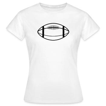 rugby ball - Frauen T-Shirt - Weiß - Vorne - AI Model Female 172 dark (172cm)