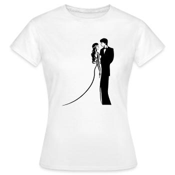 Marriage happy marriage - Women's T-Shirt - white - Front - AI Model Female 172 dark (172cm)