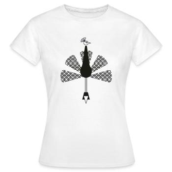 paon - T-shirt Femme - blanc - Devant - AI Model Female 172 dark (172cm)