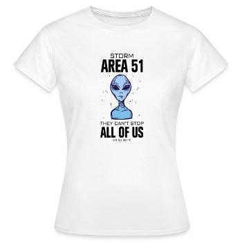 Area 51 Sie können uns nicht alle aufhalten - Frauen T-Shirt - Weiß - Vorne - AI Model Female 172 dark (172cm)