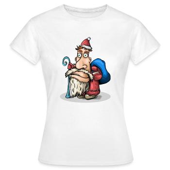 Santa Claus Santa Claus - T-shirt Femme - blanc - Devant - AI Model Female 172 dark (172cm)