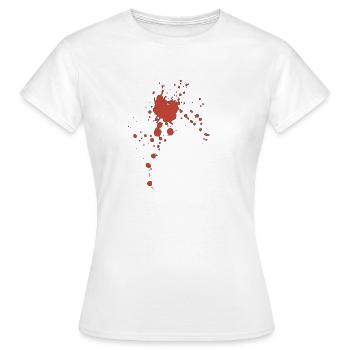 Éclaboussures de sang de taches blob - T-shirt Femme - blanc - Devant - AI Model Female 172 dark (172cm)