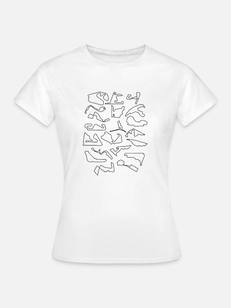 Formel-1-Strecken - Frauen T-Shirt - Weiß