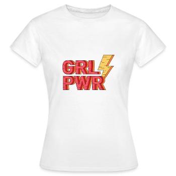Girl power - Women's T-Shirt - white - Front - AI Model Female 172 dark (172cm)