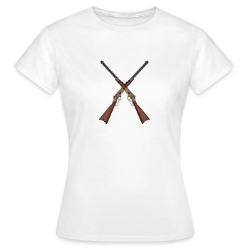 2 canons Winchester - T-shirt Femme - blanc - Devant - AI Model Female 172 dark (172cm)