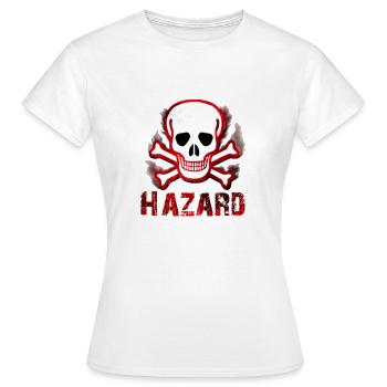 Gefahr Schädel Symbol - Frauen T-Shirt - Weiß - Vorne - AI Model Female 172 dark (172cm)