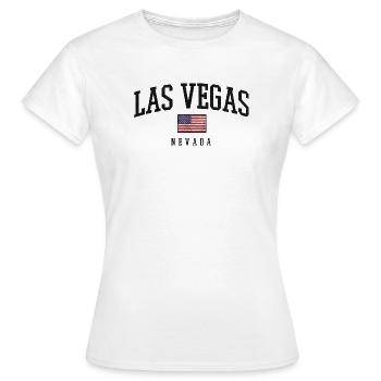 Las Vegas Nevada Vintage Flagdesign - Frauen T-Shirt - Weiß - Vorne - AI Model Female 172 dark (172cm)