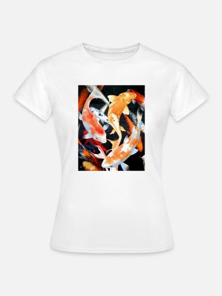 Koi-Karpfen - Frauen T-Shirt - Weiß