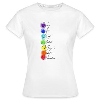 Chakra - Frauen T-Shirt - Weiß - Vorne - AI Model Female 172 dark (172cm)