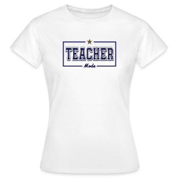 Teacher mode - Women's T-Shirt - white - Front - AI Model Female 172 dark (172cm)