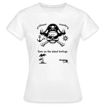 Pirat - Frauen T-Shirt - Weiß - Vorne - AI Model Female 172 dark (172cm)