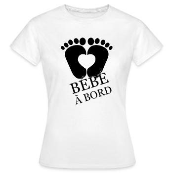 bébé à bord - T-shirt Femme - blanc - Devant - AI Model Female 172 dark (172cm)