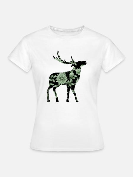 Hirsch - Frauen T-Shirt - Weiß