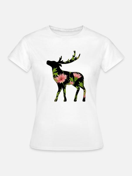 Hirsch - Frauen T-Shirt - Weiß
