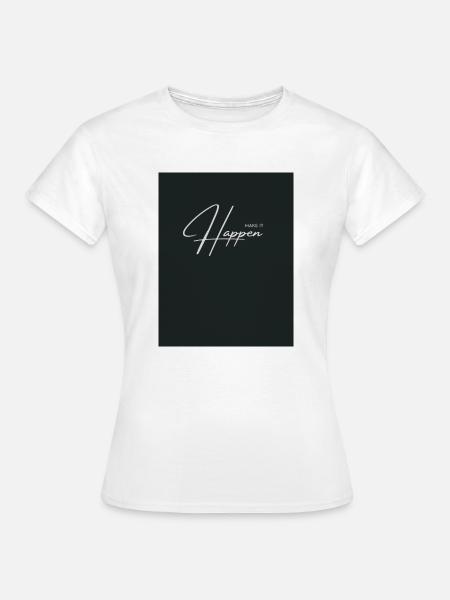 Black Handwriting - Frauen T-Shirt - Weiß