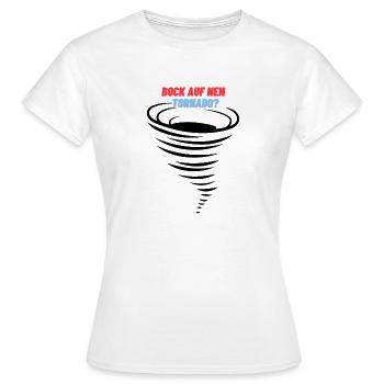 Tornado - Frauen T-Shirt - Weiß - Vorne - AI Model Female 172 dark (172cm)