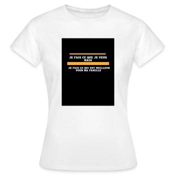 Bon design de famille - T-shirt Femme - blanc - Devant - AI Model Female 172 dark (172cm)