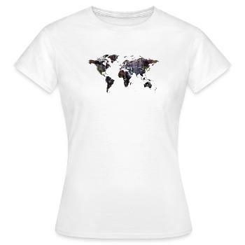Weltreise - Europa, Landkarte - Frauen T-Shirt - Weiß - Vorne - AI Model Female 172 dark (172cm)
