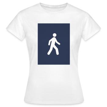 Walking traffic light piéton man design - T-shirt Femme - blanc - Devant - AI Model Female 172 dark (172cm)