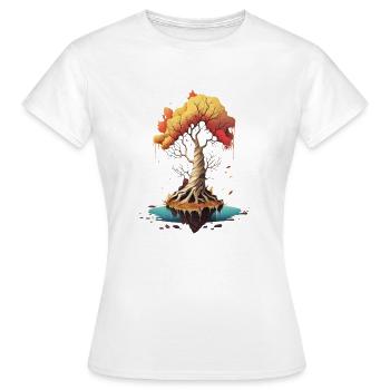 Arbre solitaire - T-shirt Femme - blanc - Devant - AI Model Female 172 dark (172cm)