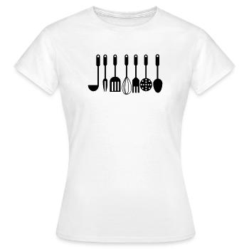 Kitchen utensils - Women's T-Shirt - white - Front - AI Model Female 172 dark (172cm)