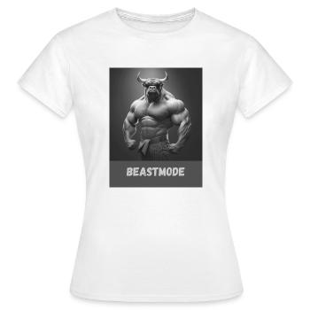 Fitness/Bodybuilding Clothing Bull Design - Frauen T-Shirt - Weiß - Vorne - AI Model Female 172 dark (172cm)