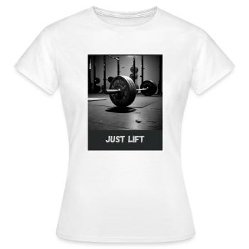 Fitness/Bodybuilding Clothing Design Lift - Frauen T-Shirt - Weiß - Vorne - AI Model Female 172 dark (172cm)