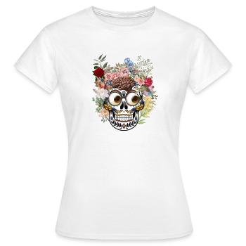 Blooming Brain - Women's T-Shirt - white - Front - AI Model Female 172 dark (172cm)