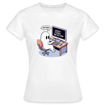 TYPAGE FANTÔME DÉTECTÉ ! - Oh oh oh ! - T-shirt Femme - blanc - Devant - AI Model Female 172 dark (172cm)