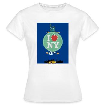 I love new york - T-shirt Femme - blanc - Devant - AI Model Female 172 dark (172cm)