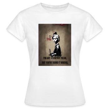 Sarcastique, je ne suis pas un maniaque du contrôle. - T-shirt Femme - blanc - Devant - AI Model Female 172 dark (172cm)