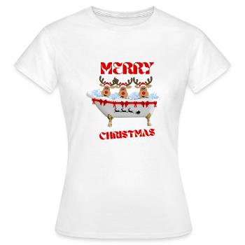 Joyeux Noël - T-shirt Femme - blanc - Devant - AI Model Female 172 dark (172cm)