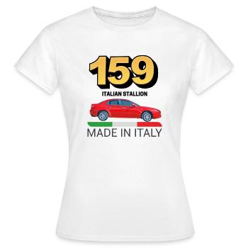 159 Étalon italien - T-shirt Femme - blanc - Devant - AI Model Female 172 dark (172cm)