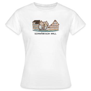 Schwäbisch Hall, Allemagne du Sud, Dessin - T-shirt Femme - blanc - Devant - AI Model Female 172 dark (172cm)