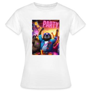 Party - Frauen T-Shirt - Weiß - Vorne - AI Model Female 172 dark (172cm)