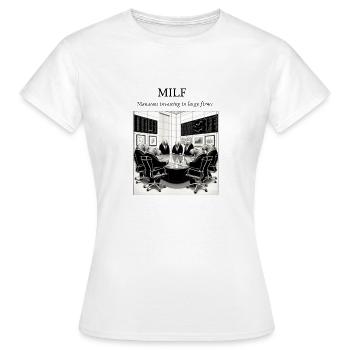 Manatees investing in large firms - Women's T-Shirt - white - Front - AI Model Female 172 dark (172cm)
