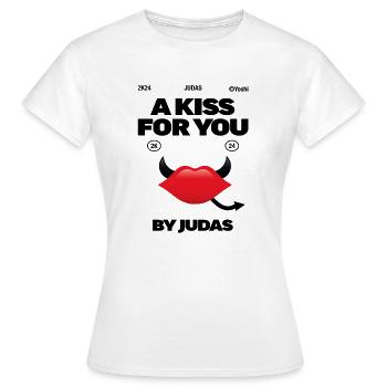 Un baiser pour toi, signé Judas - T-shirt Femme - blanc - Devant - AI Model Female 172 dark (172cm)
