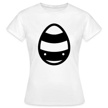 Ei - Frauen T-Shirt - Weiß - Vorne - AI Model Female 172 dark (172cm)