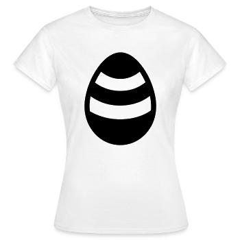 Ei - Frauen T-Shirt - Weiß - Vorne - AI Model Female 172 dark (172cm)