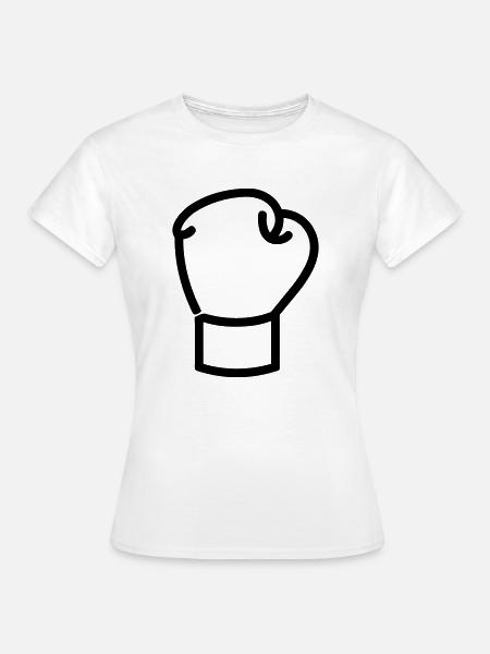 Boxhandschuh - Frauen T-Shirt - Weiß