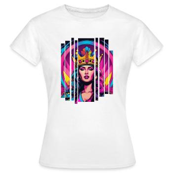 Retro Queen - Women's T-Shirt - white - Front - AI Model Female 172 dark (172cm)