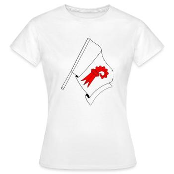 Drapeau Bâle-Campagne Suisse - T-shirt Femme - blanc - Devant - AI Model Female 172 dark (172cm)