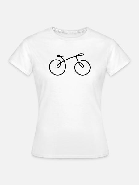 Fahrrad Linie - Frauen T-Shirt - Weiß