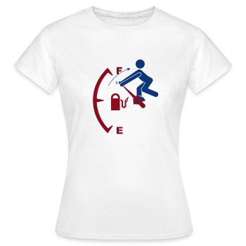 « Chargé de carburant » - T-shirt Femme - blanc - Devant - AI Model Female 172 dark (172cm)